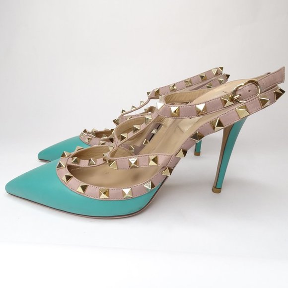 VALENTINO Nappa Leather Rockstud Ankle TStrap Pump - Picture 7 of 16